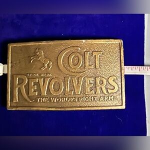 Brass Colt Belt Buckle in Excellent Condition